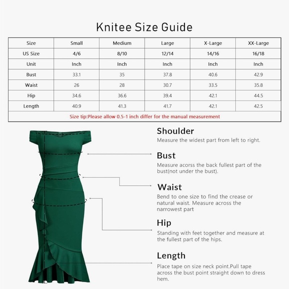 Knitee Women's Off Shoulder V-Neck Ruffle Pleat Waist Bodycon Formal Dress - Picture 6 of 8